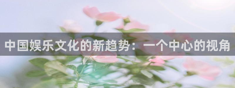 500网官网入口：中国娱乐文化的新趋势：一个中心的视角